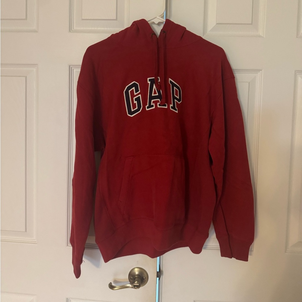 GAP Red Hooded Sweatshirt Casual Style